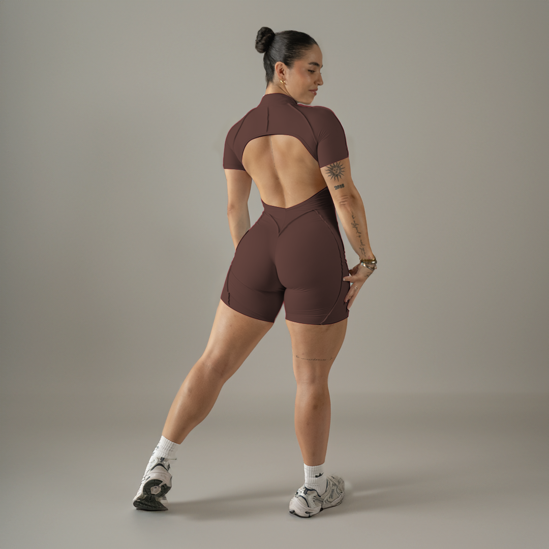 Luna Romper · Mocha