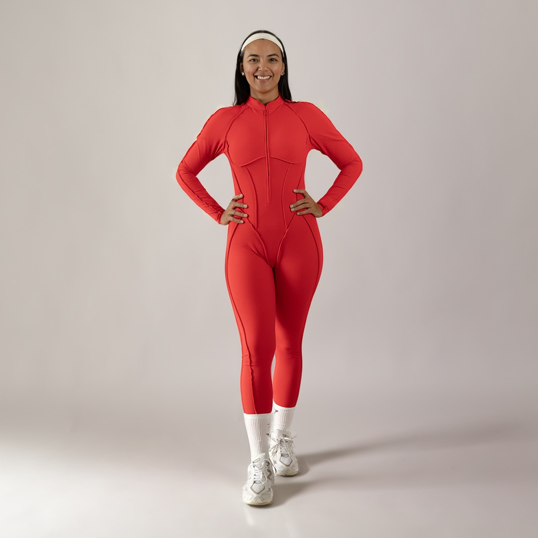Luna Jumpsuit · Crimson
