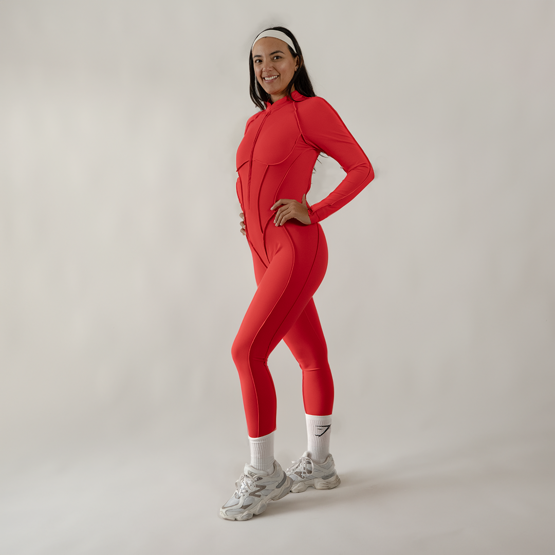 Luna Jumpsuit · Crimson