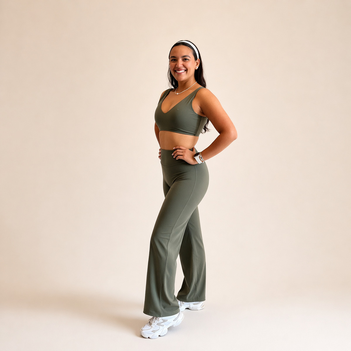 Vela Wide-Leg · Olive