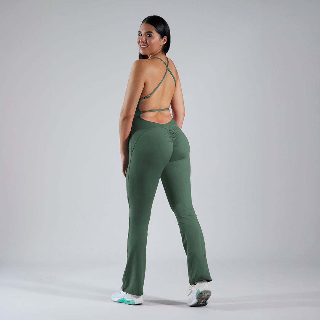 Aura Cross Flare  · Olive