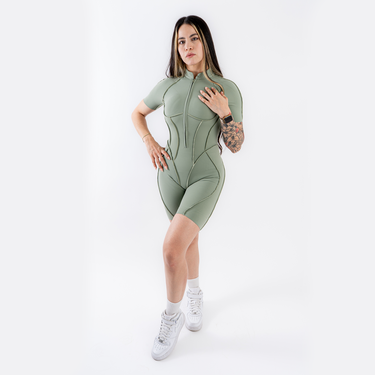 Luna Romper · Olive