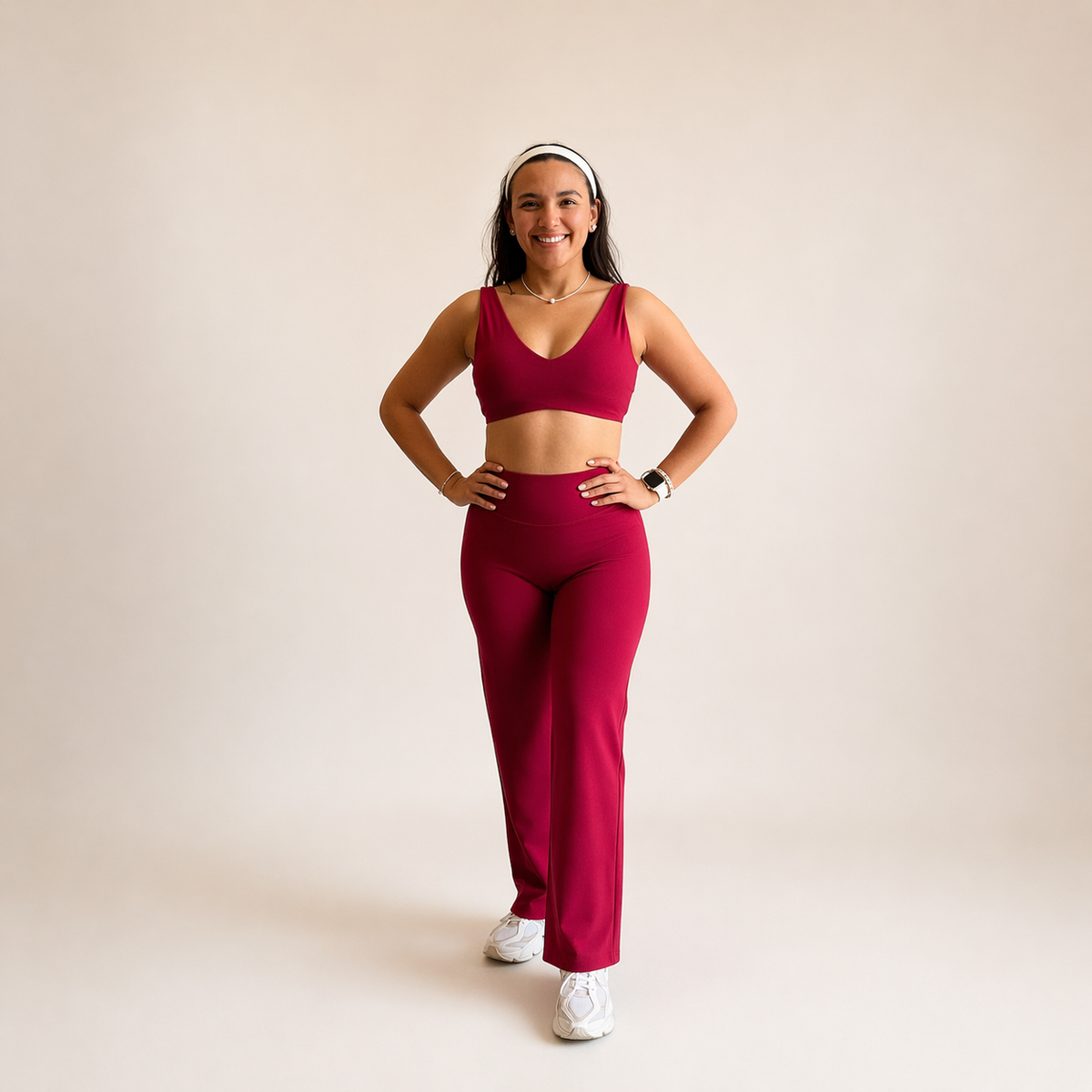 Vela Wide-Leg · Crimson